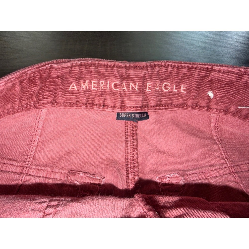 American Eagle Corduroy Mini Skirt Super Stretch A-Line Skater 90s Style Size 2 - Picture 4 of 8